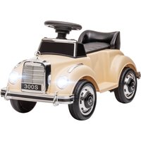 HOMCOM Voiture Électrique pour Enfants 18-48 Mois Licence Mercedes-Benz avec Musique, Beige