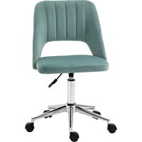 Vinsetto Chaise de bureau ajustable en hauteur avec roulettes, pivotante à 360°, forme de coquille, mousse, 49 x 60 x 79-91 cm, Vert