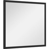 HOMCOM Wandspiegel quadratisch 50 x 50 cm, schwarzer Holzrahmen, ideal für Badezimmer, Wohnzimmer oder Schlafzimmer Aosom