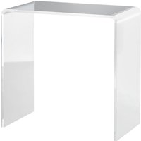 HOMCOM Couchtisch aus Acryl in U-Form, Moderner Tisch mit Glatten Kanten und Abgerundeten Ecken, 53,5x30,5x53,5 cm, Transparent Aosom