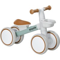 AIYAPLAY Draisienne bicicletta Bambino 4 ruote sella regolabile, manubrio ergonomico lega alluminio PP, bambino 1 a 3 anni - Grigio Marrone verde