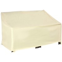 Outsunny Capa Protetora Baloiço 2 Lugares Impermeável UV Resistente Exterior Jardim Alta Qualidade 140x84x56/94cm Creme Aosom Portugal