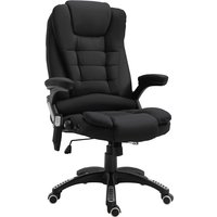 Massage Office Chair w 6 Heated Vibration Points Executive Office Chair Scratch Resistant Fabric 360° Swivel Wheels Aosom UK