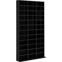 CD DVD Storage Shelf Storage Unit 1116 CDs Height Adjustable Compartments 102 x 24 x 195 cm