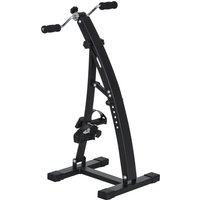 HOMCOM Vélo d'appartement pédalier rééducation bras jambes 40L x 42,5l x 100H cm hauteur guidon réglable noir
