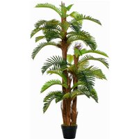 Outsunny 5FT Artificial Fern Tree with 36 Leaves, Decorative Fake Plant for Indoor Outdoor Décor, Nursery Pot Aosom UK