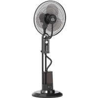 HOMCOM Pedestal Fan with Water Mist Spray, Spray Misting Fan with 70° Oscillation, Tilt Head, 4 Speeds, 3 Modes, Adjustable Mist, 3.2L Water Tank, for Home, 120 cm