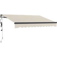 2.5 x 2m Electric Awning Remote Controller Aluminium Frame Retractable Awning Sun Shade Garden Patio Aosom UK