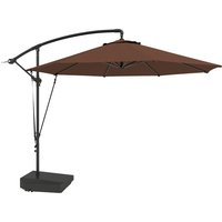 3 Garden Cantilever Parasol Fillable Base Wind Protection Strap Cover Round Banana Hanging Umbrella Crank Handle Tilt Patio Umbrella Outdoor Sun Shade UPF50+