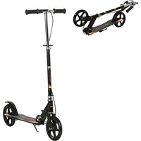 HOMCOM Trottinette pliable pour enfant avec guidon réglable en hauteur et double frein 86 x 35 x 93-103 cm noir