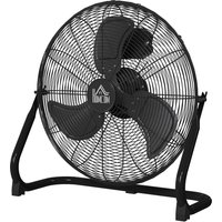 HOMCOM Ventilateur de bureau électrique portable avec 3 vitesses et inclinaison réglable à 120° flux d'air puissant noir