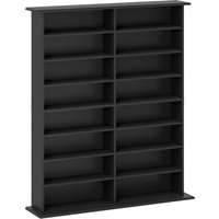 HOMCOM 720 CD/396 DVD/396 Blu-ray Storage Unit - Black