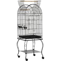Large Parrot Bird Cage Aviary Budgies Finch Cockatiel Birds Stand Feeding Station Stand w Wheels x 51W x 153H cm