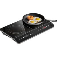 HOMCOM Plaque à induction double portable 3500 W 10 températures 8 puissances minuterie écran LED verrouillage enfant noir