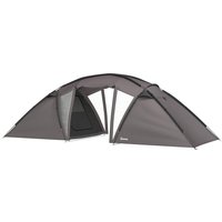 Outsunny Tente de camping familiale pour 4-6 personnes, tente tunnel imperméable 3000 mm avec 2 portes, sac de transport, noir