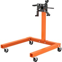 Engine Stand Rotating Engine Stand 360 Degree Adjustable Head 4 Mounting Arms Heavy Duty Steel Support Universal Wheels Garage Workshop Auto Repair