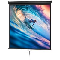 HOMCOM Écran de projection TV et Home Cinema de 99 Pouces vidéo projecteur 1:1 4K HD, 178L x 178H cm