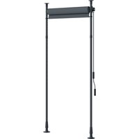 Outsunny Store manuel rétractable sur pied longueur réglable manivelle installation sans perçage métal alu. polyester gris foncé