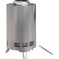 Smokeless Fire Pit 16 x 16 cm Stainless Steel Portable Wood Burning Firepit Poker Garden Camping Bonfire Party Tone