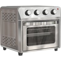 HOMCOM 24L Air Fryer Oven, Mini Oven, Oil Free Cooking, Grill, Roast, Bake, with Adjustable Temperature, Timer, 1600W, Silver Aosom UK