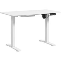 Electric Standing Desk Height Adjustable Office Table w 3 Memory Settings Collision Avoidance Overheat Protection Aosom UK