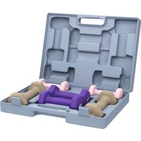 SPORTNOW Ensemble d'haltères hexagonaux 12 kg avec mallette lot de 6 haltères revêtement en polyuréthane, en acier, multicolore