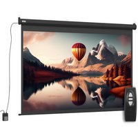 HOMCOM Écran vidéoprojecteur motorisé et électrique 84 Pouces, 4:3 4K HD, panneau de commande et télécommande