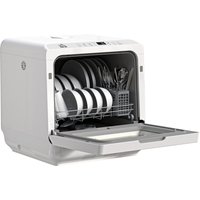 HOMCOM Mini lave-vaisselle 4 couverts 5 programmes réservoir d'eau 6L commande tactile affichage LED 45 x 44 x 45,8 cm blanc