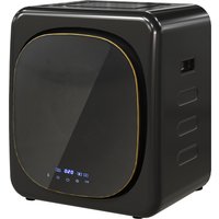 HOMCOM Sèche-linge avec désinfection UV, conception compacte, 4 kg de capacité, acier inoxydable, noir