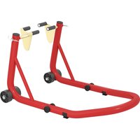 HOMCOM Ensemble de supports de moto avant/arrière, support de levage de moto jusqu'à 544 kg en acier rouge