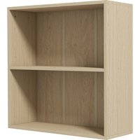 HOMCOM Bibliothèque étagère de rangement avec 2 compartiments et étagère réglable, 60 x 24 x 63 cm, effet bois naturel