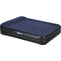 Queen Inflatable Air Mattress Built Electric Pump Integrated Pillow Comfortable Sleep Aosom UK