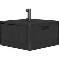 Garden Parasol Base Outdoor Umbrella Stand Wheels Handles Filled Up to Stand or 50kg Water Deck Poolside