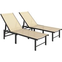 Set Two Reclining Sun Loungers