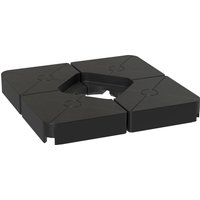 Umbrella Weights Cantilever Parasols Set 4 Heavy Duty Parasol Base Weights Sand or 55kg Water Filled