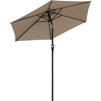 Outsunny Parasol hexagonal inclinable dim. Ø 2,3 x 2,16H m métal polyester haute densité beige