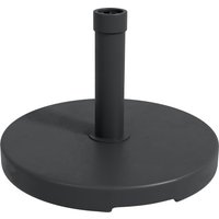 Outsunny 15kg Concrete Parasol Base: Heavy-Duty Rattan-Effect Stand for Outdoor Umbrellas, 46.5cm, Granite Grey Aosom UK