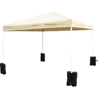 Outsunny Lot 4 sacs de lestage de fixation pour tonnelle parasol pavillon volume max. 15kg noir