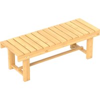 Outsunny Banc de jardin en bois extérieur intérieur banquette 2 places terrasse balcon entrée bois de sapin 110 x 38 x 35 cm bois naturel