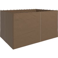 Outsunny Set of Four 3 x 4m Gazebo Replacement Walls - Dark Brown