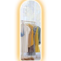 HOMCOM Wandspiegel mit LED-Beleuchtung und Touch-Steuerung, beleuchteter Spiegel aus gehärtetem Glas mit Memory-Funktion, 40x3x120 cm, Transparent Aosom
