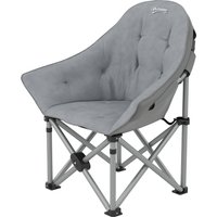Outsunny Chaise de camping pliante portable et légère avec siège rembourré, poches latérales et sac de transport, gris foncé