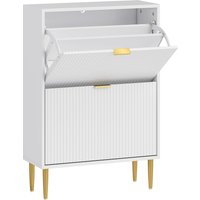 Aosom Enjoy a 13% Discount on the HOMCOM Slim Shoe Cabinet with 2 Flipping Drawers White