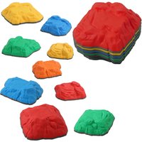 Balance Stepping Stones Non slip Bottom Indoor Outdoor Obstacle Course Ages 3 8 Years Multicoloured