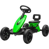AIYAPLAY Kart à pédales pour enfants, karting enfant de 2 à 5 ans avec roues EVA silencieux, avancer et reculer, vert