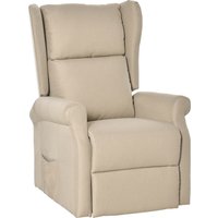 HOMCOM Relaxsessel mit Liegefunktion elektrisch, Seniorensessel mit Aufstehhilfe, , bis 200kg, 72,5x94x109cm, Creme Aosom.de