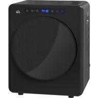 HOMCOM Sèche linge à évacuation, sèche-linge électrique 1000 W 4 Kg, 6 modes de séchage, minuterie, acier inoxydable, noir