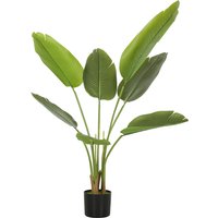 109cm Artificial Bird Paradise Plant Faux Banana Leaf Tree PEVA Leaves Flocking Decorative Palm Tree Pot Home Office Decor