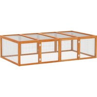 PawHut Clapier cage lapins extérieur intérieur pliable 2 portes supérieures 181L x 100l x 48H cm bois massif pin Aosom France