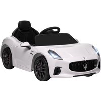 AIYAPLAY Voiture électrique pour enfants sous licence Maserati Gran Turismo Folgore, 12V avec télécommande, de 3 à 5 ans, blanc